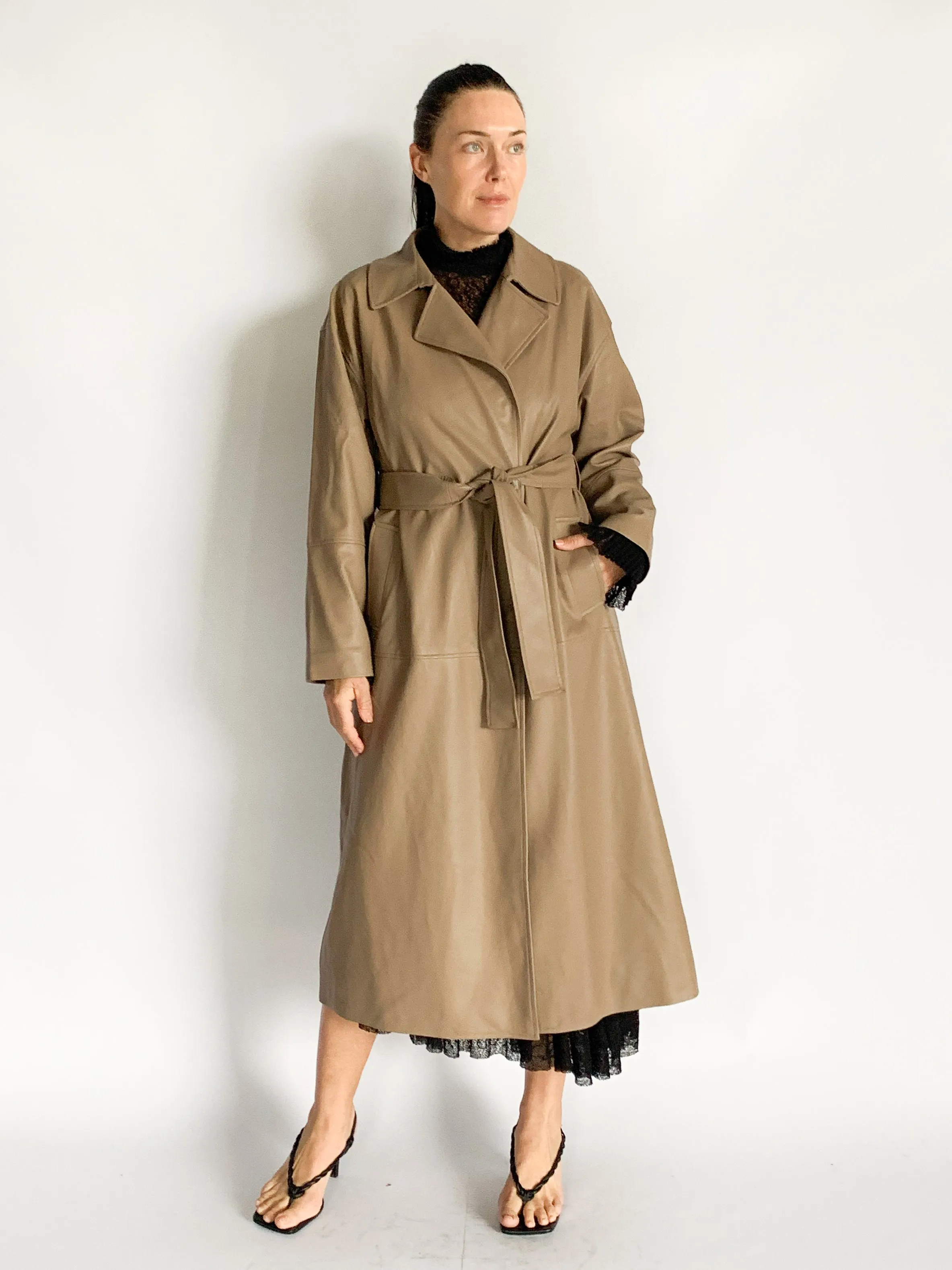 Bamford Vegan Leather Trench Coat